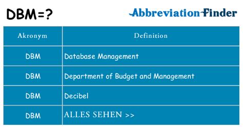 dbm bedeutung.
